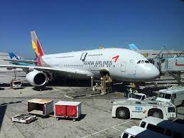 asiana a380 800 first cl los angeles