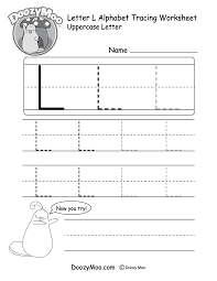 uppercase letter tracing worksheets