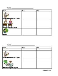 Behavior Management Chart For Individual Students