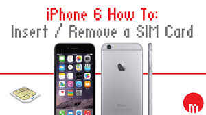 Sim cards are small, removable smart cards used to store data about your mobile phone number and more. Iphone 6 And 6s How To Insert Remove A Sim Card Youtube