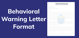 behavi warning letter format