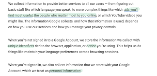 google ytics privacy policy the