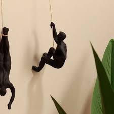Resin Hanging Man Figurines Black