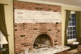 white washed brick fireplace tutorial