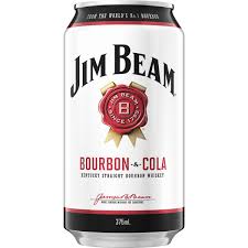 jim beam white label bourbon cola can