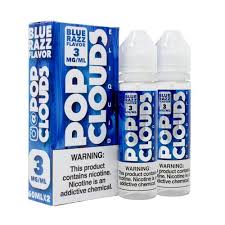 Candy king twin pack bubblegum blue razz 2x 60ml vape juice blue razz: Pop Clouds Blue Razz Candy 120ml Vape Juice Eightvape