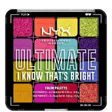 nyx professional makeup ultimate color shadow palette i know that s bright