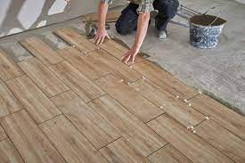 how to lay tile on wood floor storables