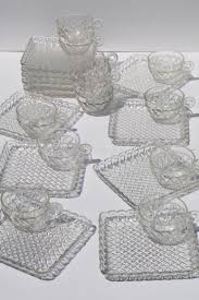 Pretzel Pattern Glass Snack Sets