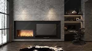 Tv Marble Stone Wall With Fireplace