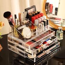 cq acrylic clear makeup storage