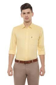 Allen Solly Shirts Allen Solly Yellow Shirt For Men At Allensolly Com