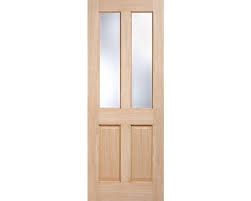4 Panel Glazed Veneer Oak Door