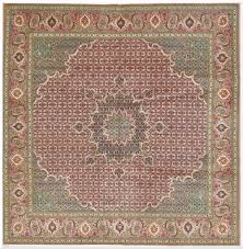 fine square persian tabriz rug in