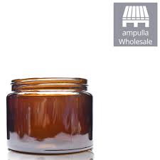 500ml Amber Glass Ointment Jars