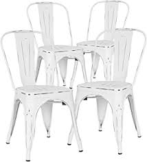 8 items found from ebay international sellers. Amazon Com Distressed White Metal Chairs