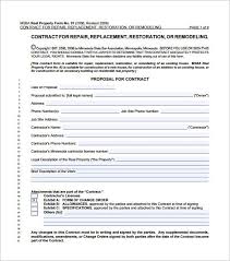 Home Remodeling Contract Template 7 Free Word Pdf
