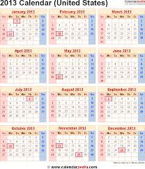 2013 Calendar With Federal Holidays Excel Pdf Word Templates