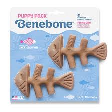 benebone puppy fishbone dog chew toy