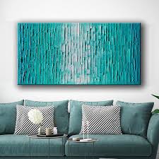 3d Modern Art Oil Painting Teal To