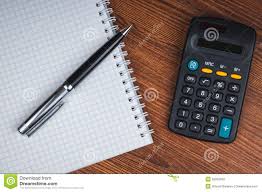 Shopping List With Calculator Stock Image Image Of Pencil Page