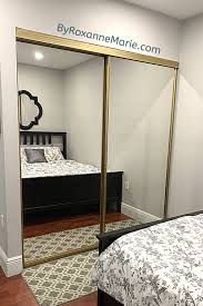 How to turn sliding doors into japanese shoji screens. Transform Your Gold Framed Mirror Closet Doors For Under 20 By Roxanne Marie