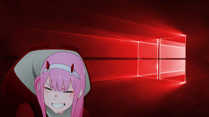 Hello there hope you enjoy the wallpaper! Red Windows 10 Zero Two Layers Darling In The Franxx 1920x1080 Animewallpaper