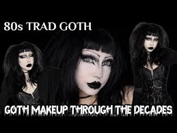 80s tradgoth goth makeup through the