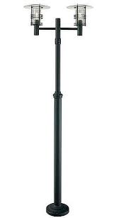 Liestal Double Head Modern Black Lamp Post