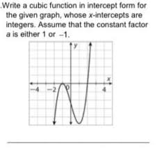 Write A Cubic Function In Intercept