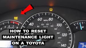 How To Reset Maintenance Light On A Toyota Camry