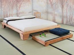kazan tatami solid wood double bed by