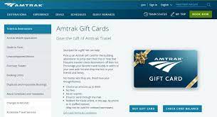 does amtrak accept gift cards or e gift