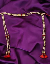 Fancy Gold Finish Pearls Styled Beads Mundavalya Bashing