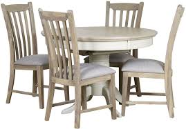 Organising the space at disposal is absolutely necessary to built up a. Mark Webster Lily Round Extending Dining Table And 4 Slatted Dining Chairs Grey Cashew Cfs Furniture Uk