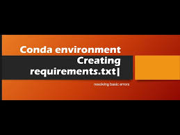 conda environment creating