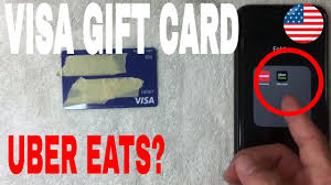 use visa debit gift card on uber eats