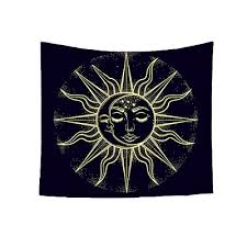 Moon Psychedelic Small Wall Tapestry