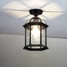 Clear Glass Metal Lantern Outdoor Patio