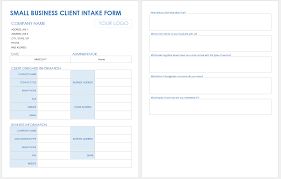 free client intake templates and forms