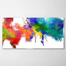 Abstract Glass Wall Art Coloray Co Uk