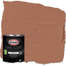 glidden one coat interior paint primer nutmeg size 1 gal brown