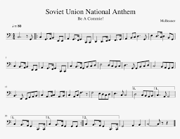 National anthems are often only dusted off for patriotic holidays and sporting events, but these stately hymns and marches can also serve as a the song also inspired numerous imitators. Soviet Union National Anthem Sheet Music Composed By Ussr National Anthem Tuba 850x1100 Png Download Pngkit