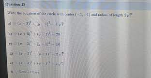 Solved Question 18 Write The Equation