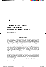 Easy access to trade data. Pdf Johor Bahru S Urban Transformation Authority And Agency Revisited