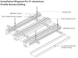 linear aluminum baffle ceiling strip