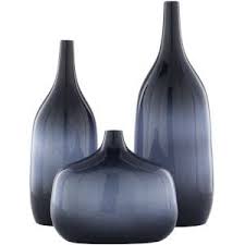 surya sparta blue vases set of 3