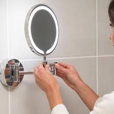 Scudo Round Led Make Up Mirror Wall