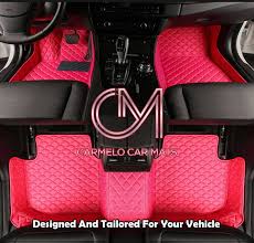 rose pink luxury custom car floor mats