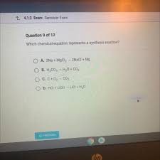 Which Chemical Equation Represents A
